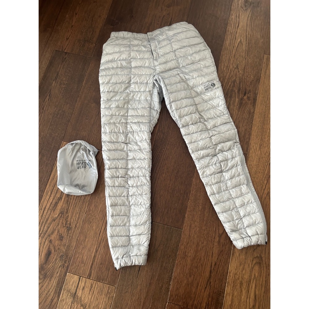 Mountain Hardwear Ghost Whisperer Down Pants Silver Grey Womens Small OL8270